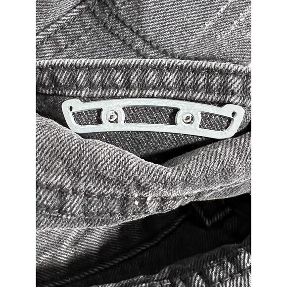 Vintage Levis 550 Black Jeans Pink Cross Patch Denim 30x28 - Picture 10 of 15